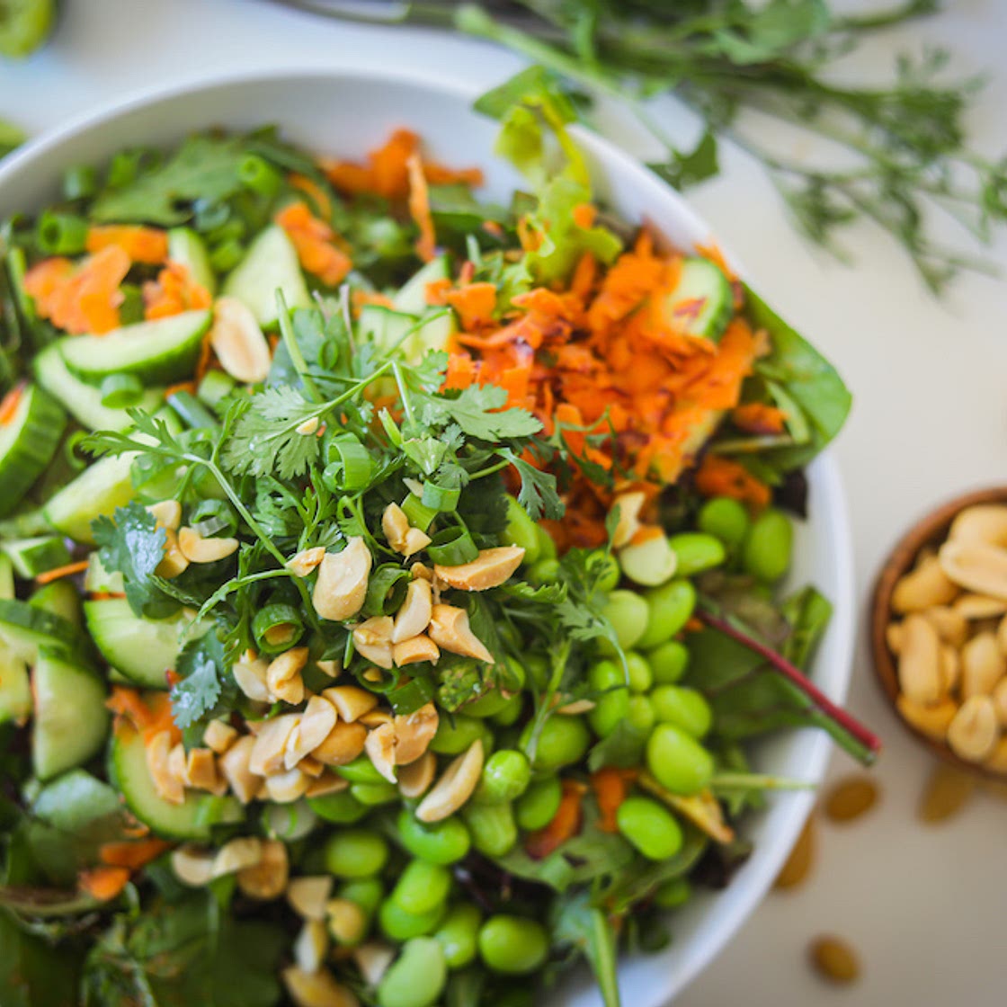 Thai Peanut Salad - High Carb Hannah