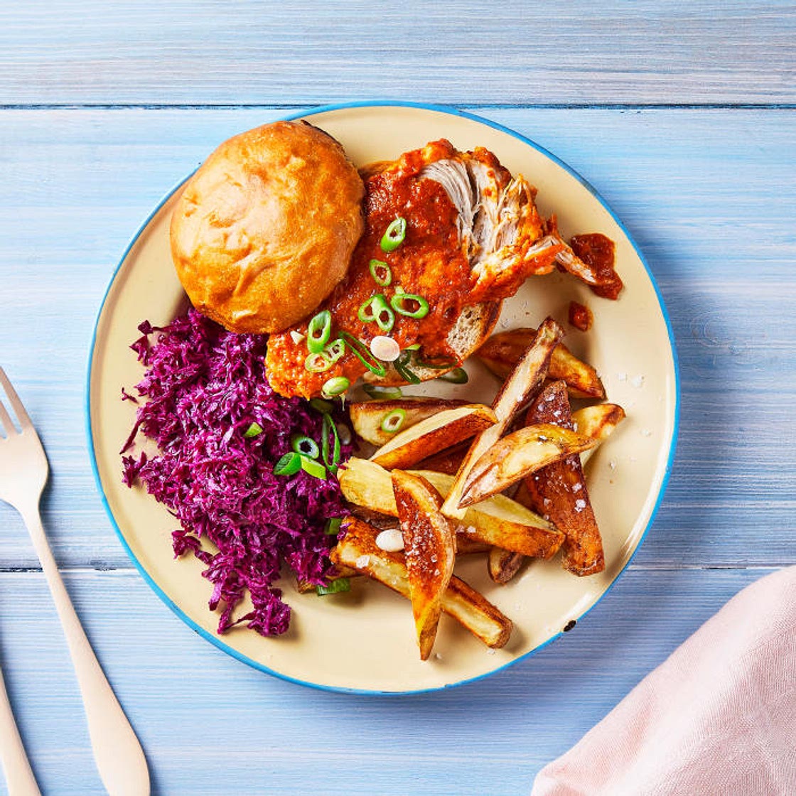 G - Miso-Chipotle Chicken Burger & Red Cabbage Slaw