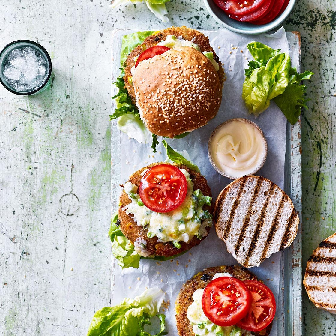 Tuna melt burgers