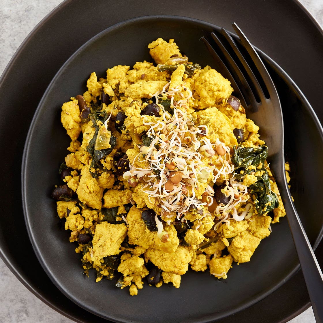 This Tofu Scramble With Healthy Spinach Really Gets You Going