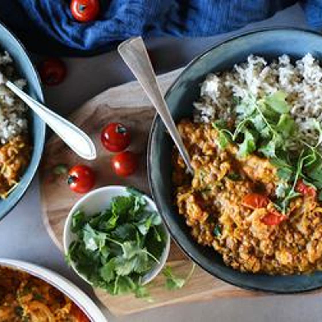 Roasted Cauliflower Lentil Curry