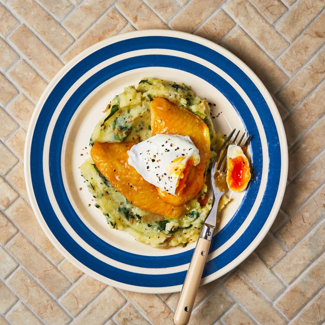 G - Smoked Fish & Poached Egg With Cheesy Mash