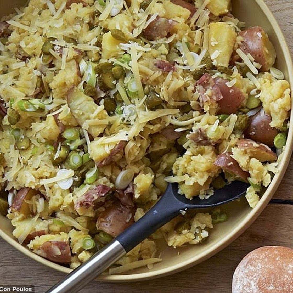 Gordon Ramsay's Crushed Potatoes with Spring Onions and Cheese