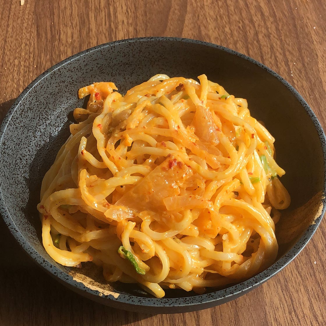 Creamy Kimchi Udon