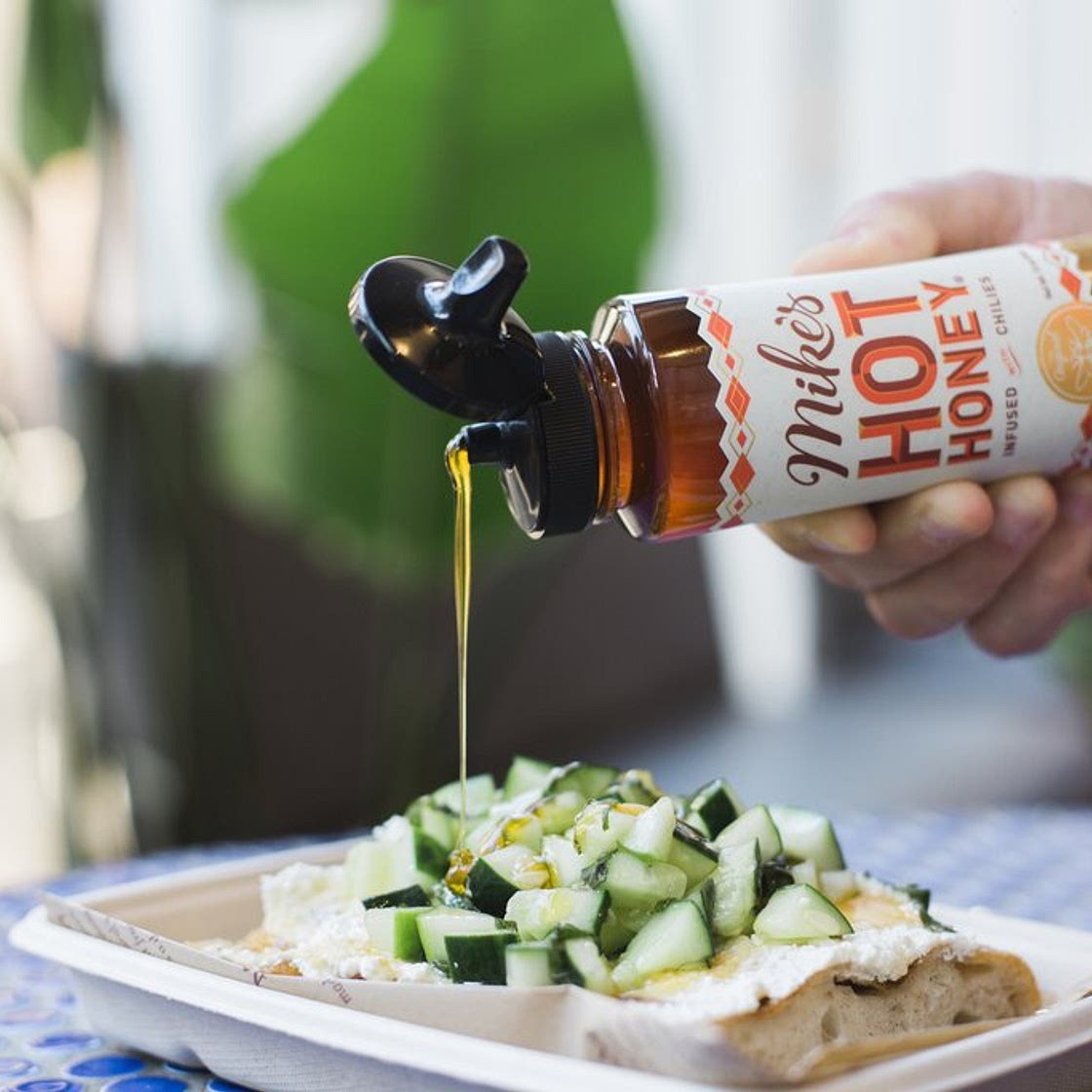 Mike's Hot Honey Ricotta Crostini