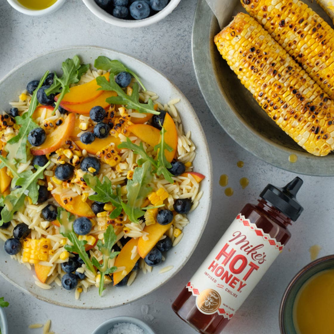 Hot Honey Orzo Summer Salad