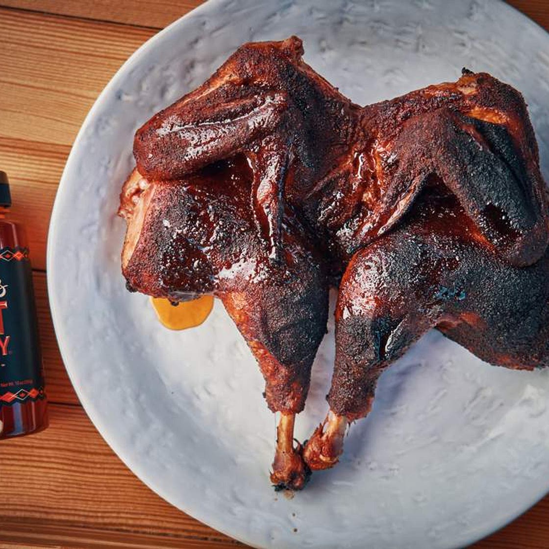 Spatchcock Chicken with Mike's Hot Honey Extra Hot