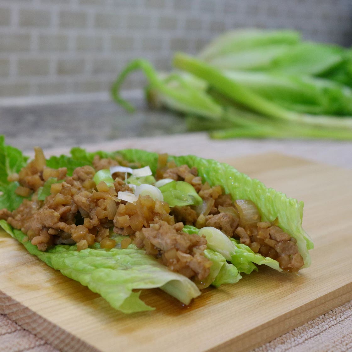 Asian Lettuce Chicken Wraps