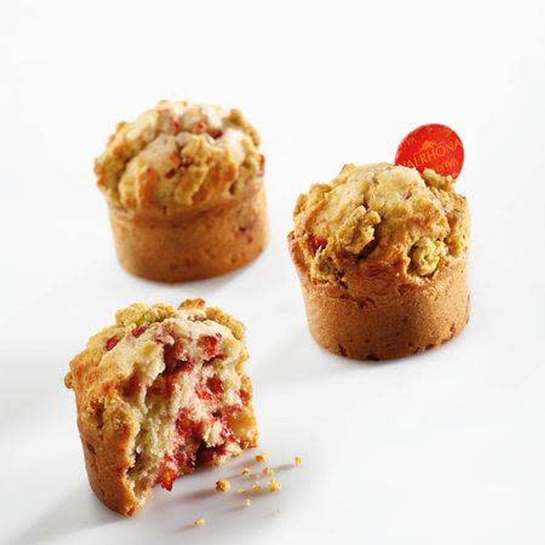 STRAWBERRY PISTACHIO MUFFINS