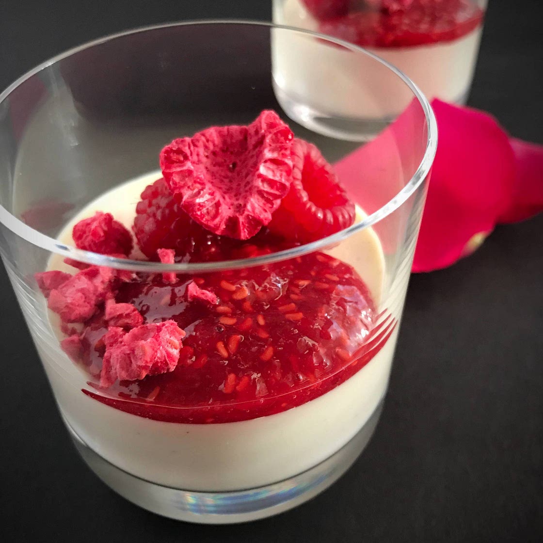 RASPBERRY ROSE PANNA COTTA