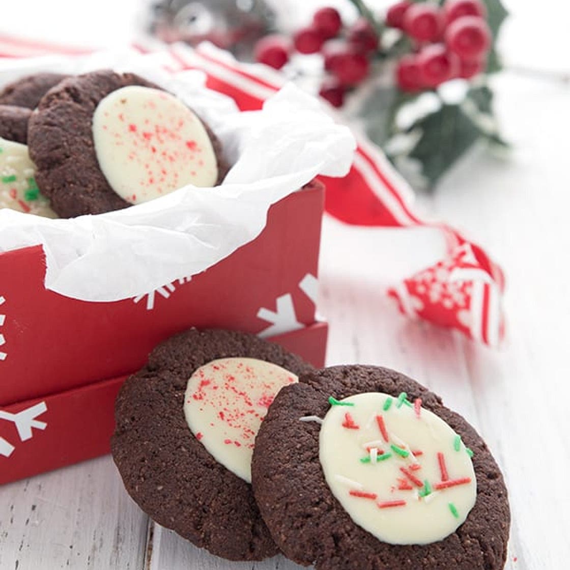 Peppermint Bark Cookies - Keto Recipe