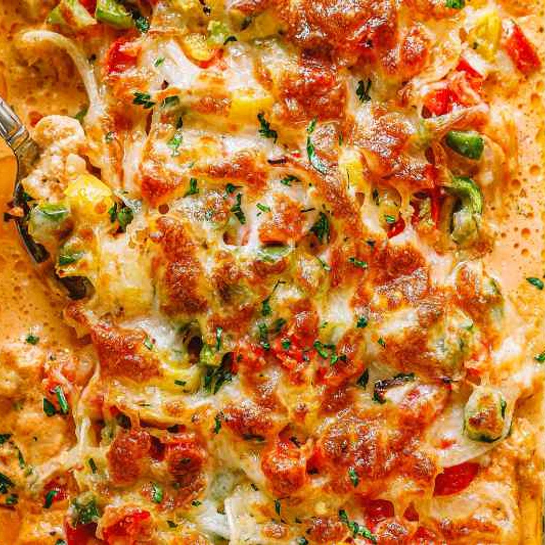 Creamy Baked Fajita Chicken Casserole