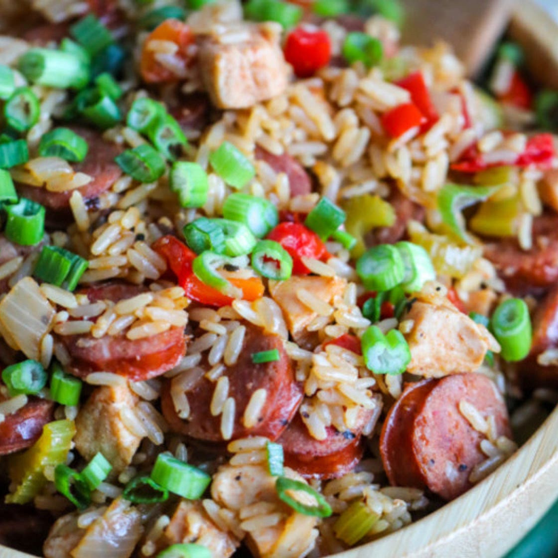 Cajun chicken Sausage Jambalaya