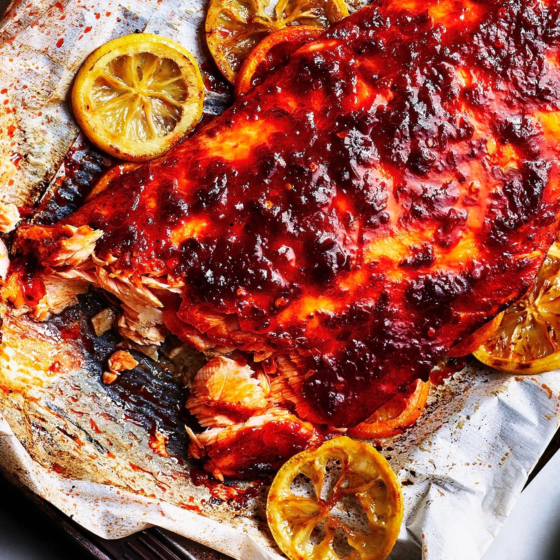 Baked Harissa Salmon