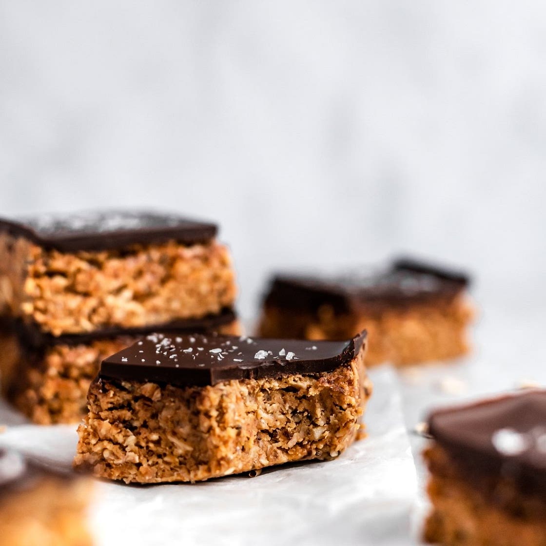 Chocolate Peanut Butter Oat Bars
