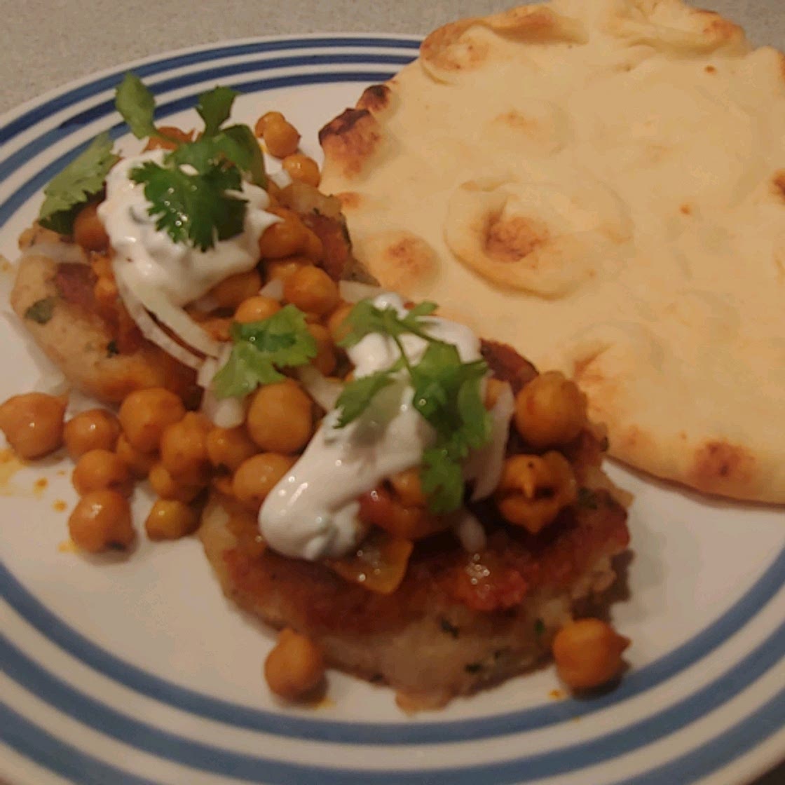 Indian Chole Aloo Tikki