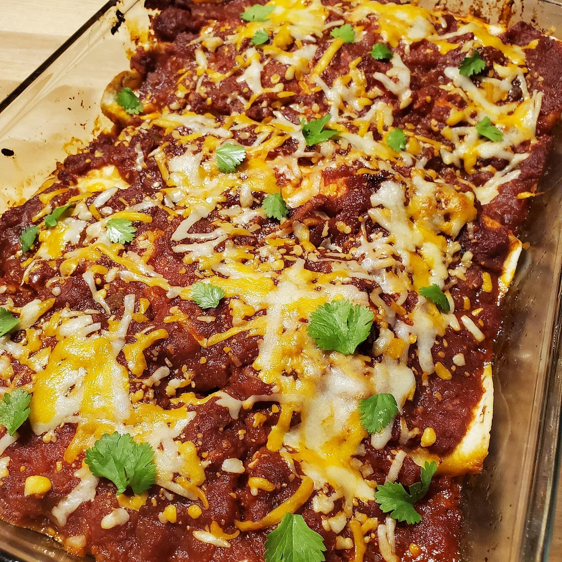 Beef and Bean Enchiladas — Spicin' and Dicin'