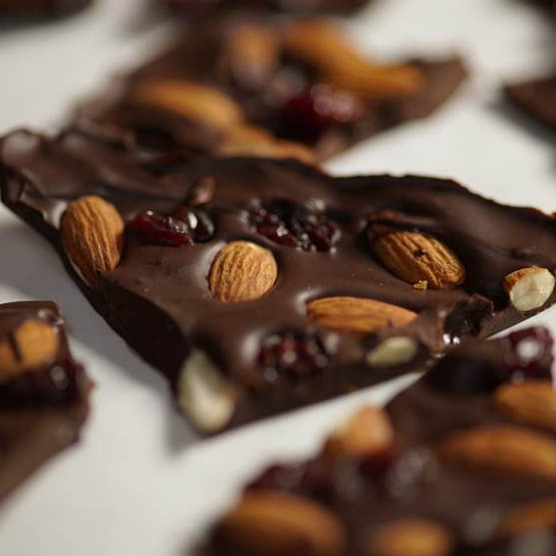 3-Ingredient Chocolate Almond Bark with Cherries - Ellie Krieger