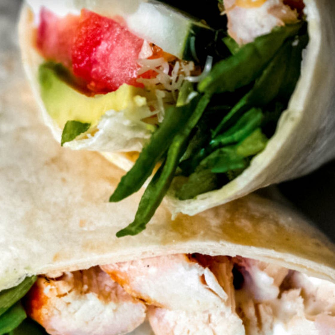 Sweet Mustard Chicken Wraps