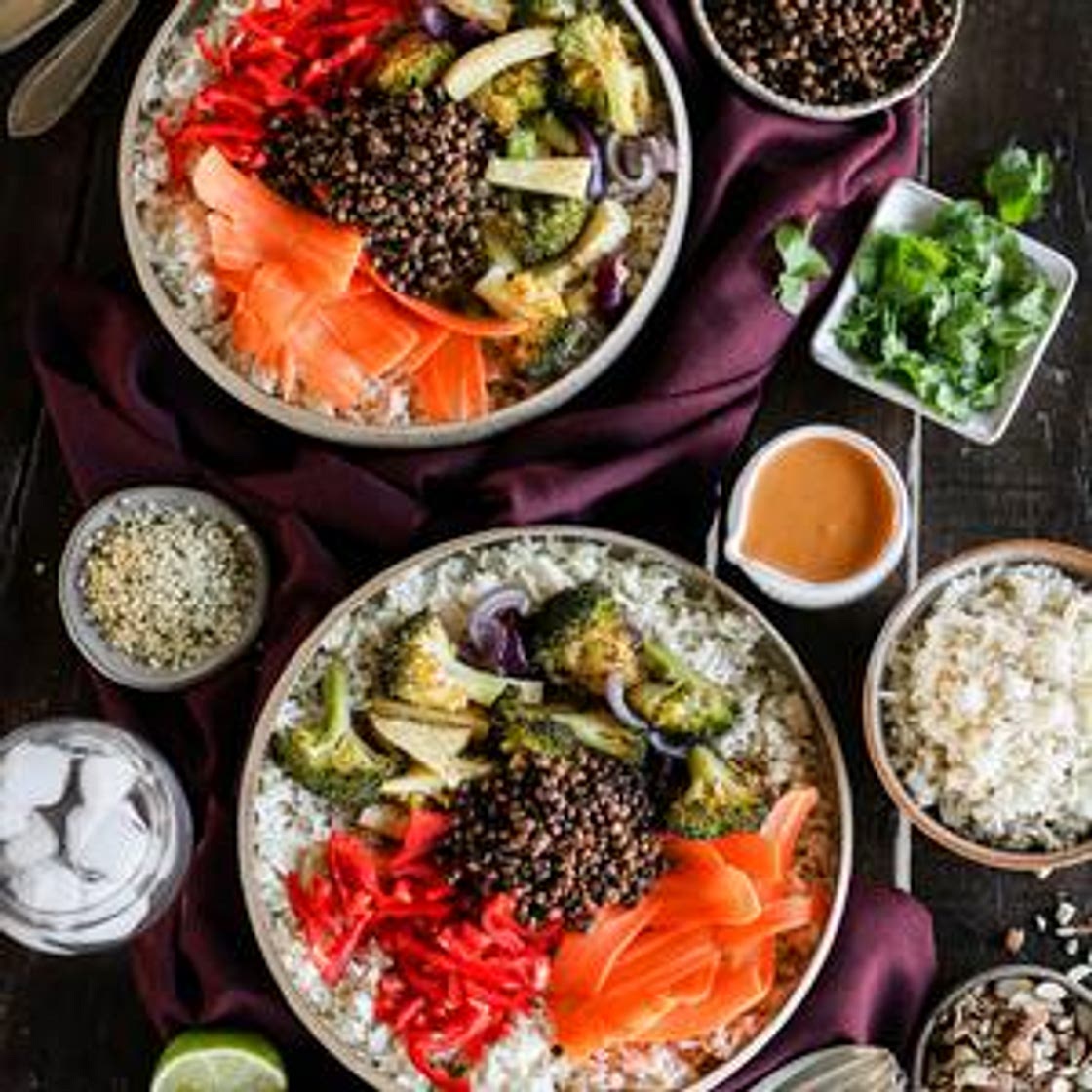 Coconut Roasted Lentil Nourish Bowl