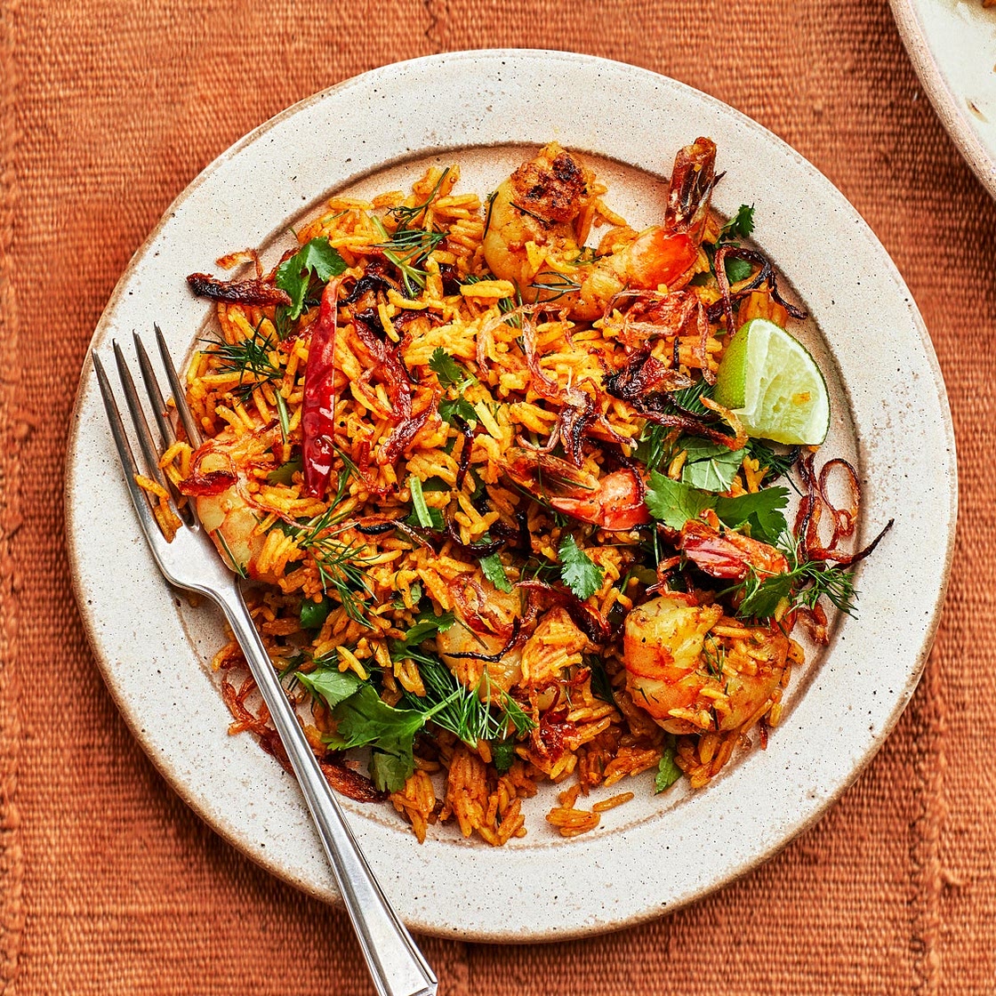 Spicy Shrimp Pilaf