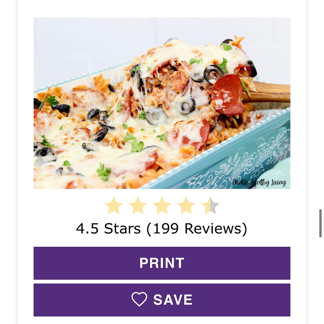 Weight Watchers Pepperoni Pizza Casserole