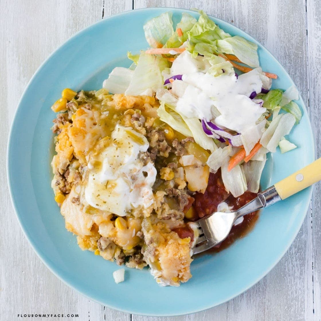 Crock Pot Mexican Cornbread Casserole