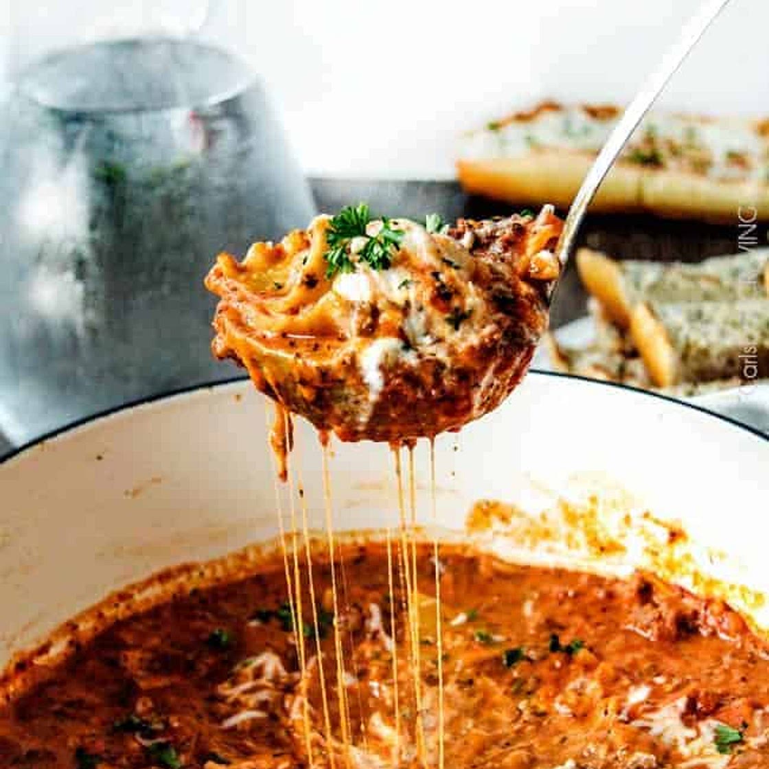 One Pot Lasagna Soup (Video!)