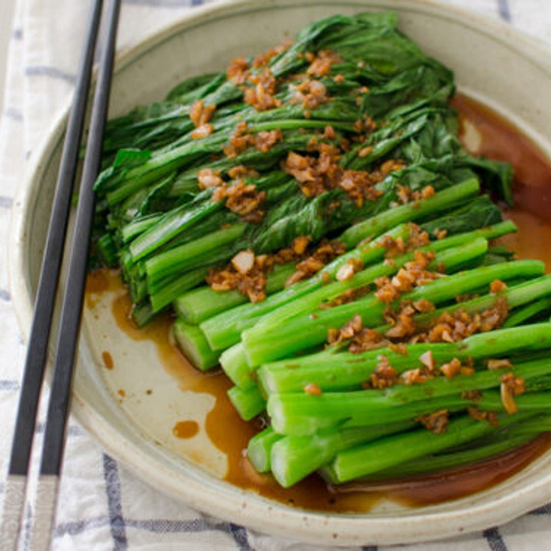 Choy Sum with Garlic Sauce