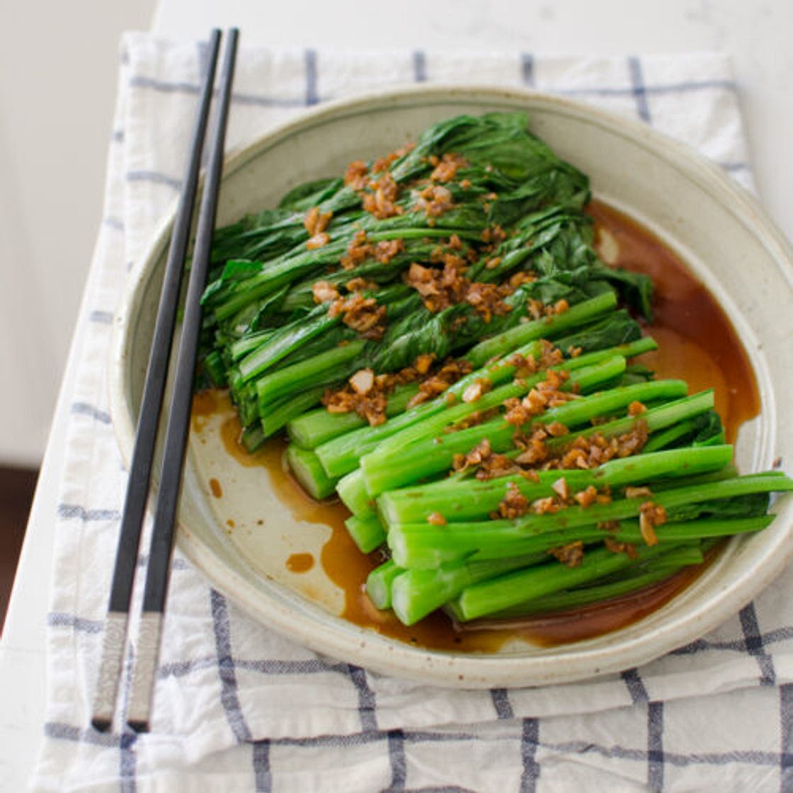 Choy Sum with Garlic Sauce