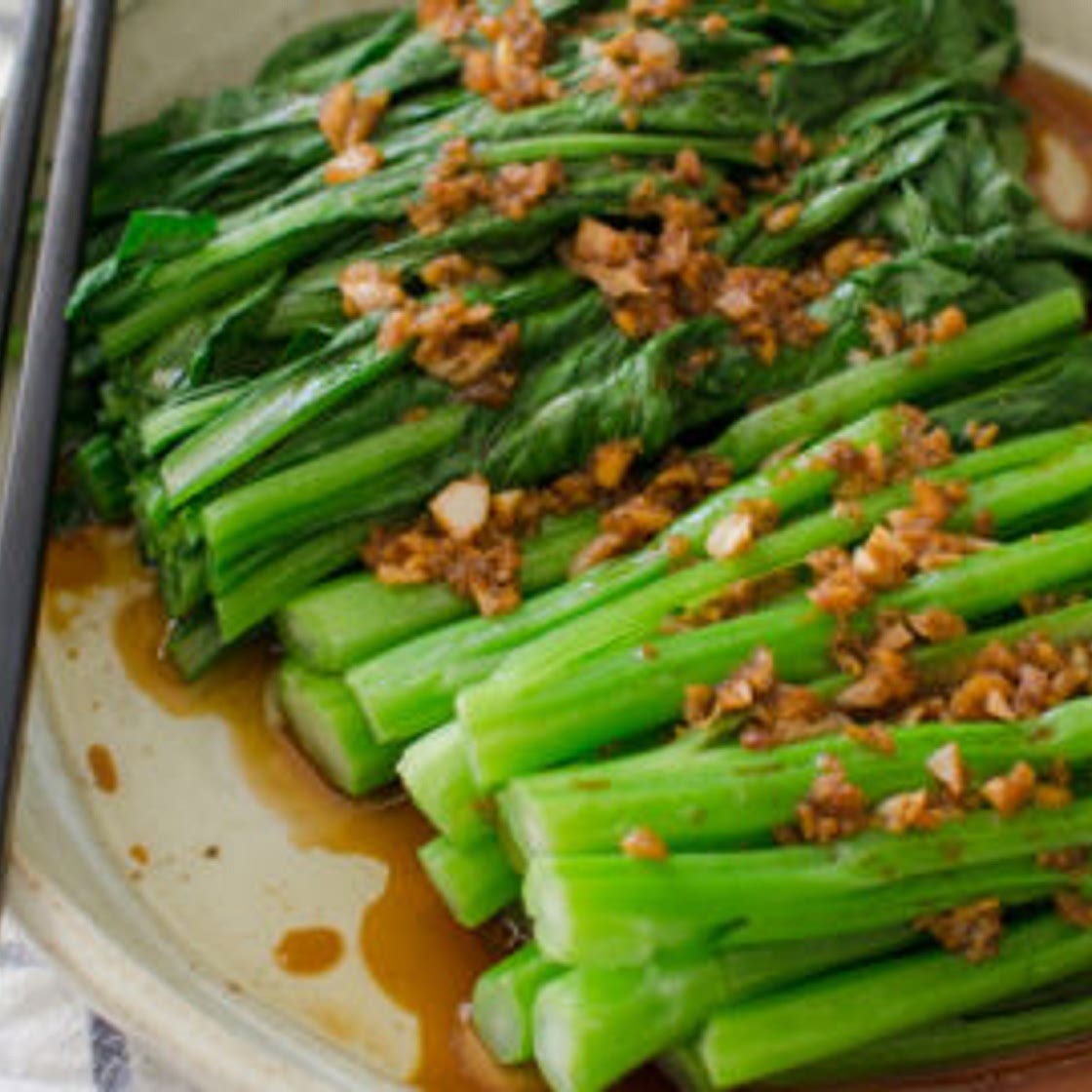 Choy Sum with Garlic Sauce