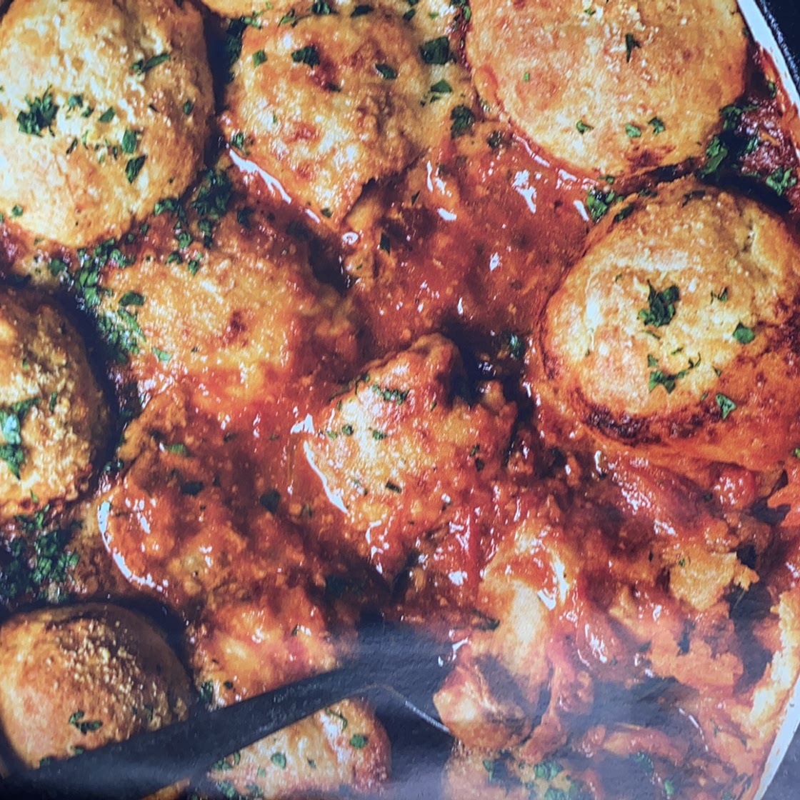 Chicken Arrabbiata Stew and Parmesan Dumplings