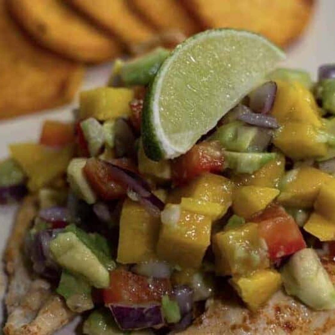 CHICKEN WITH MANGO & AVOCADO SALSA