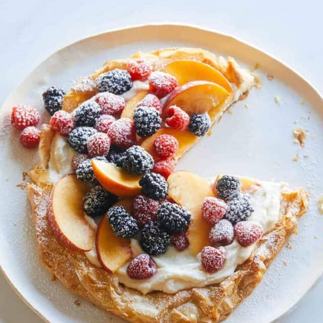 Whipped Ricotta with Summer Berries + Drizzled Honey