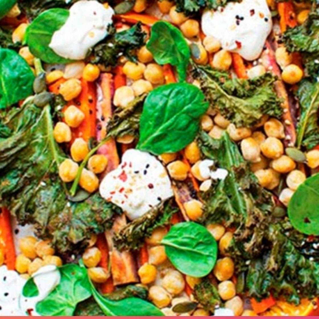 One Pan Cumin, Chickpea, & Tzatziki