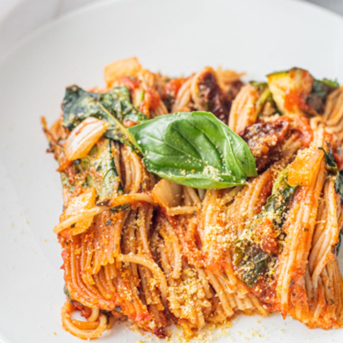 Easy Vegan Baked Spaghetti