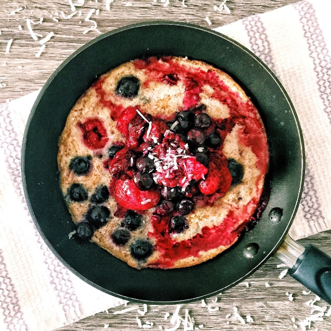 Fluffy and Fruity Honey Egg Pancake — Kale Me Maybe