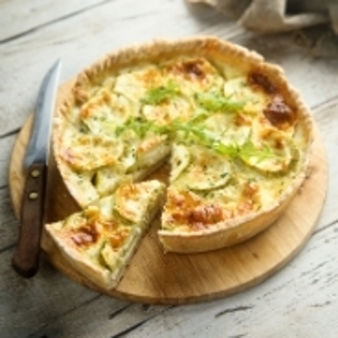 Zucchini and Goat Cheese Quiche