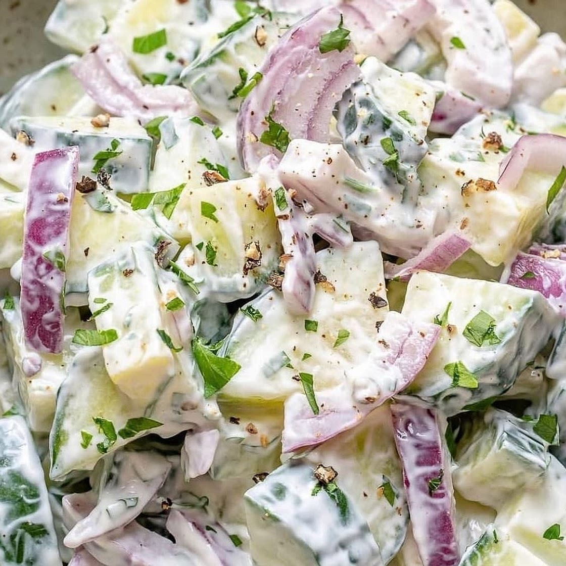 Greek Yogurt Cucumber Salad