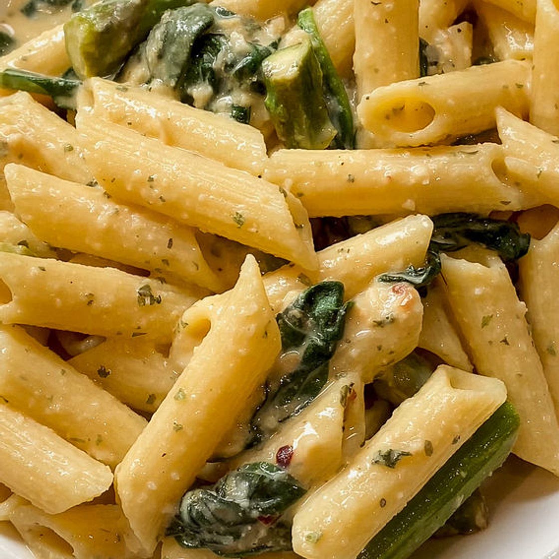 15 Minute Lemon Asparagus Penne
