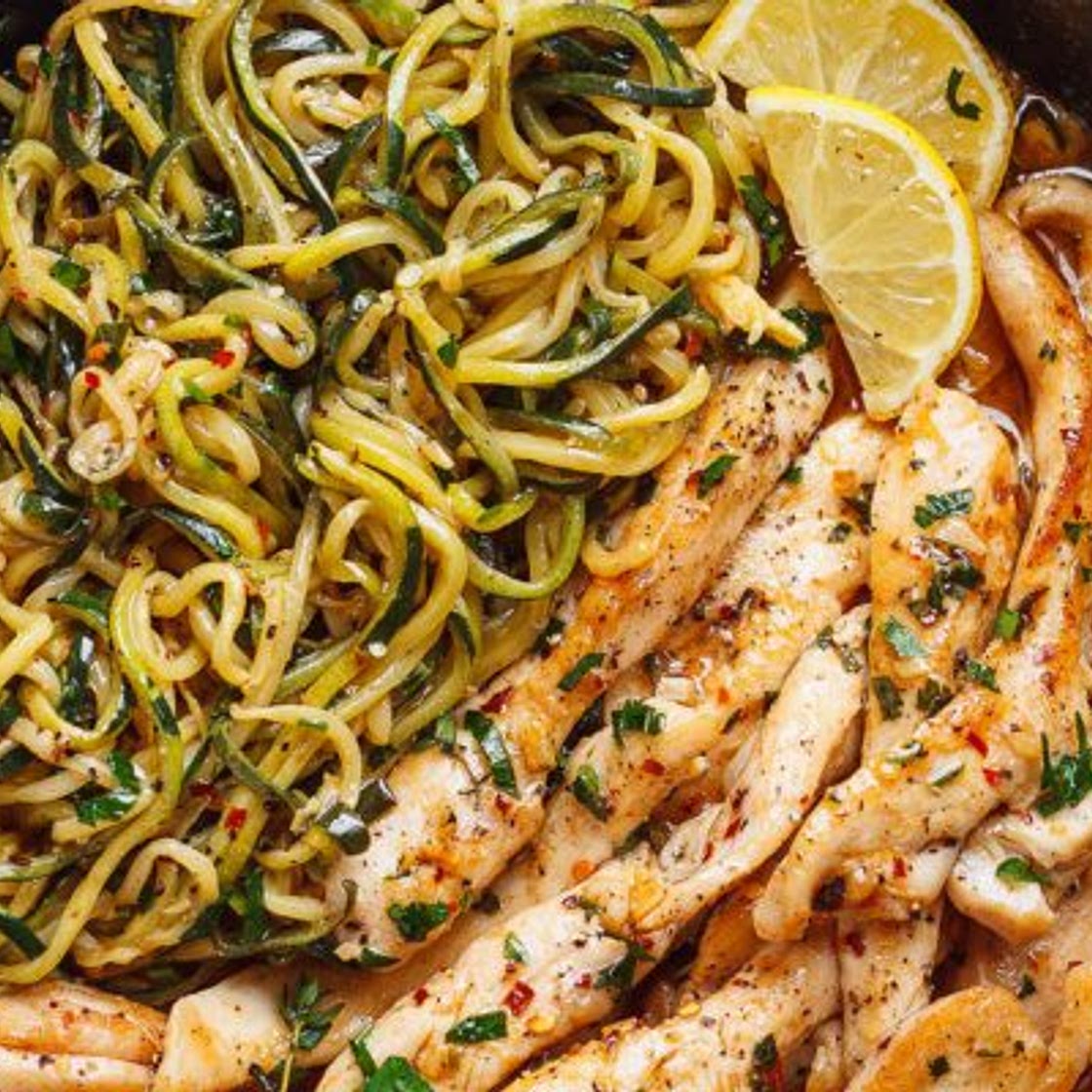 15-Minute Cowboy Butter Chicken with Zucchini Noodles