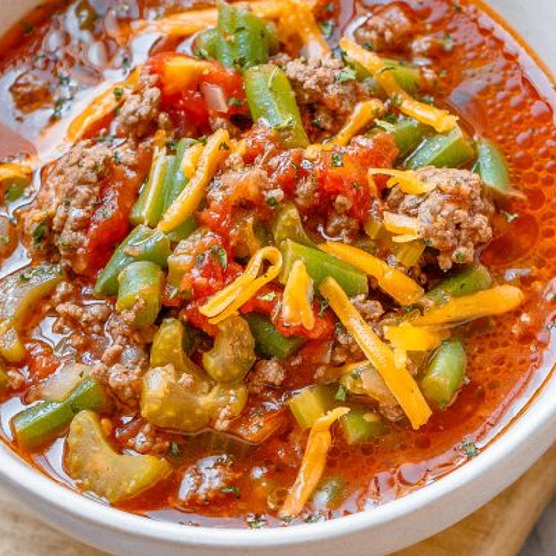 Hamburger Beef Soup {Low Carb / Keto}