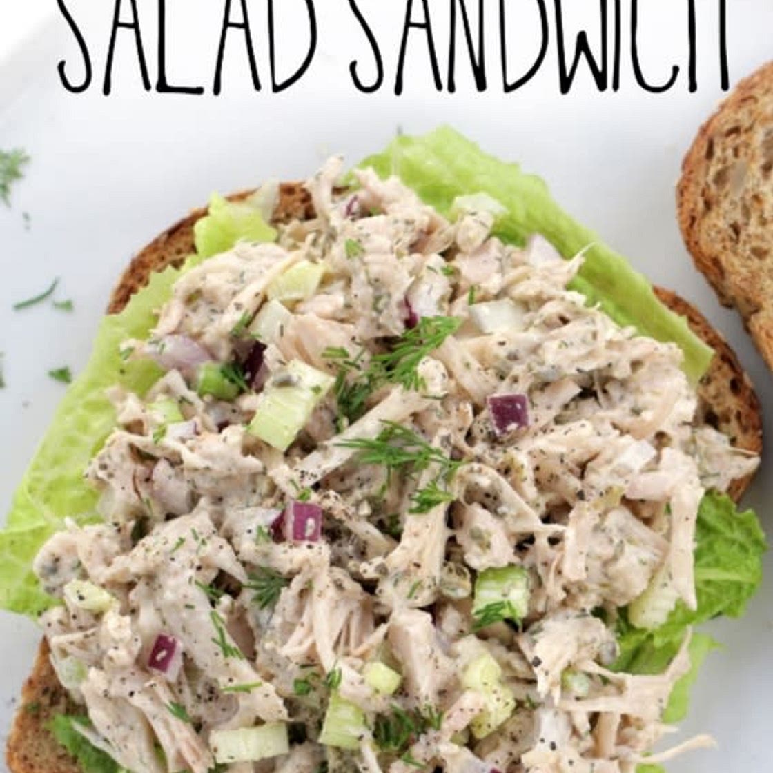 Vegan Jackfruit Salad Sandwich - It Doesn't Taste Like Chicken
