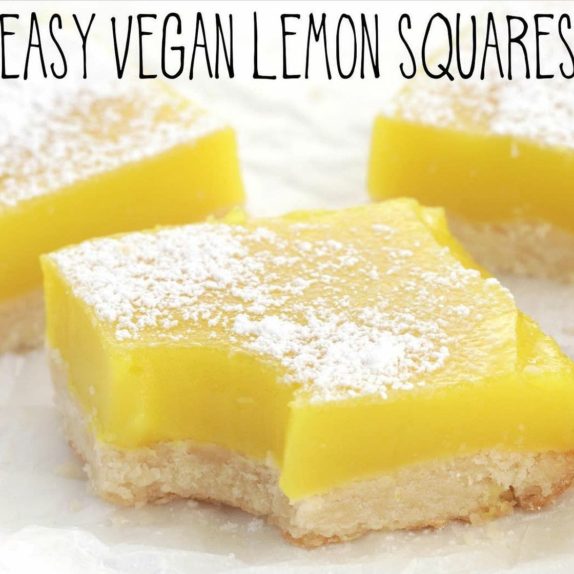 Easy Vegan Lemon Squares - It Doesn't Taste Like Chicken