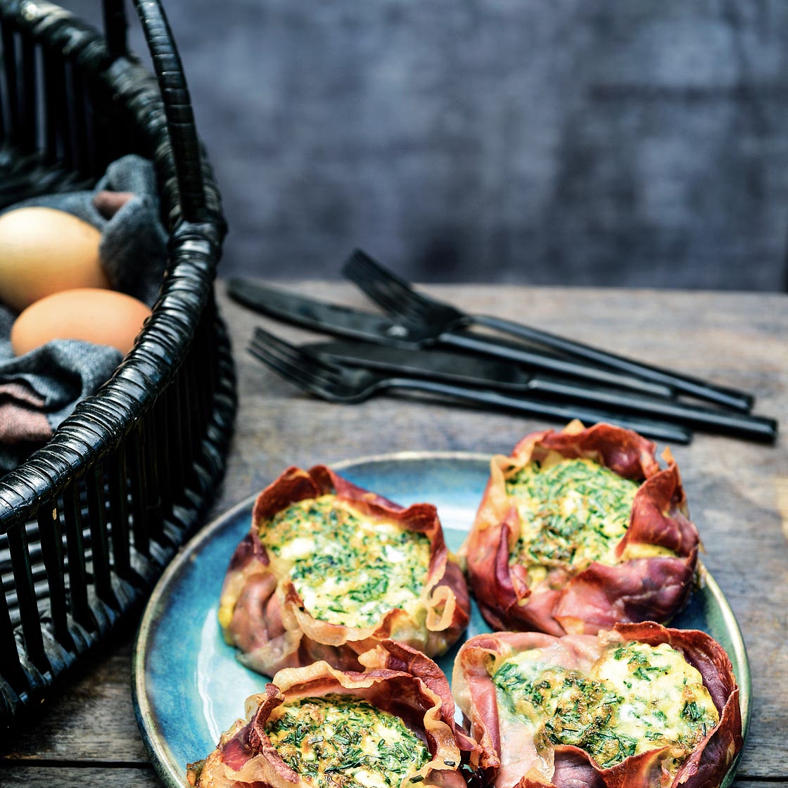 Keto mini-quiche with ham