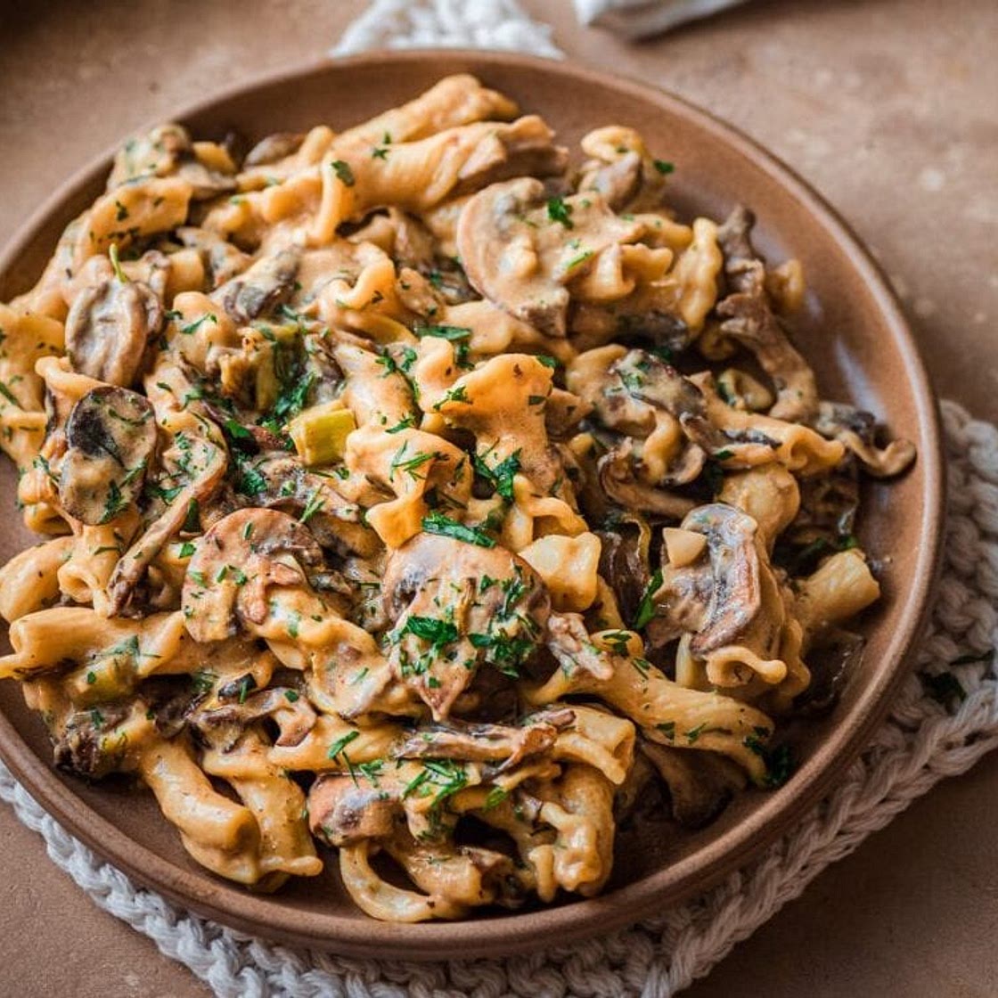 Creamy Vegan Mushroom Stroganoff