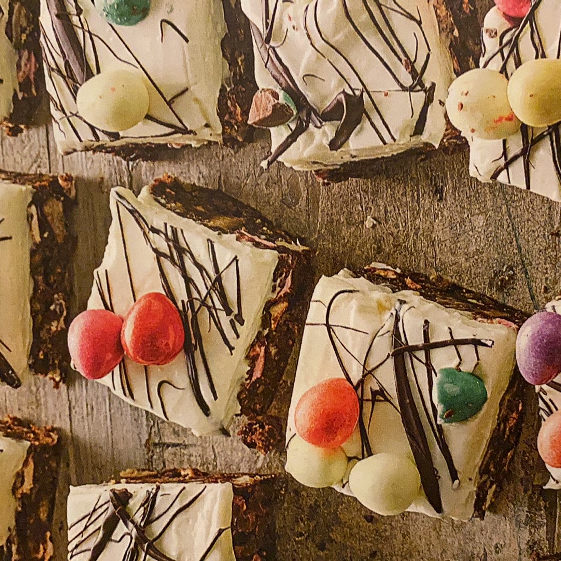 Easter rocky road cheesecake bars