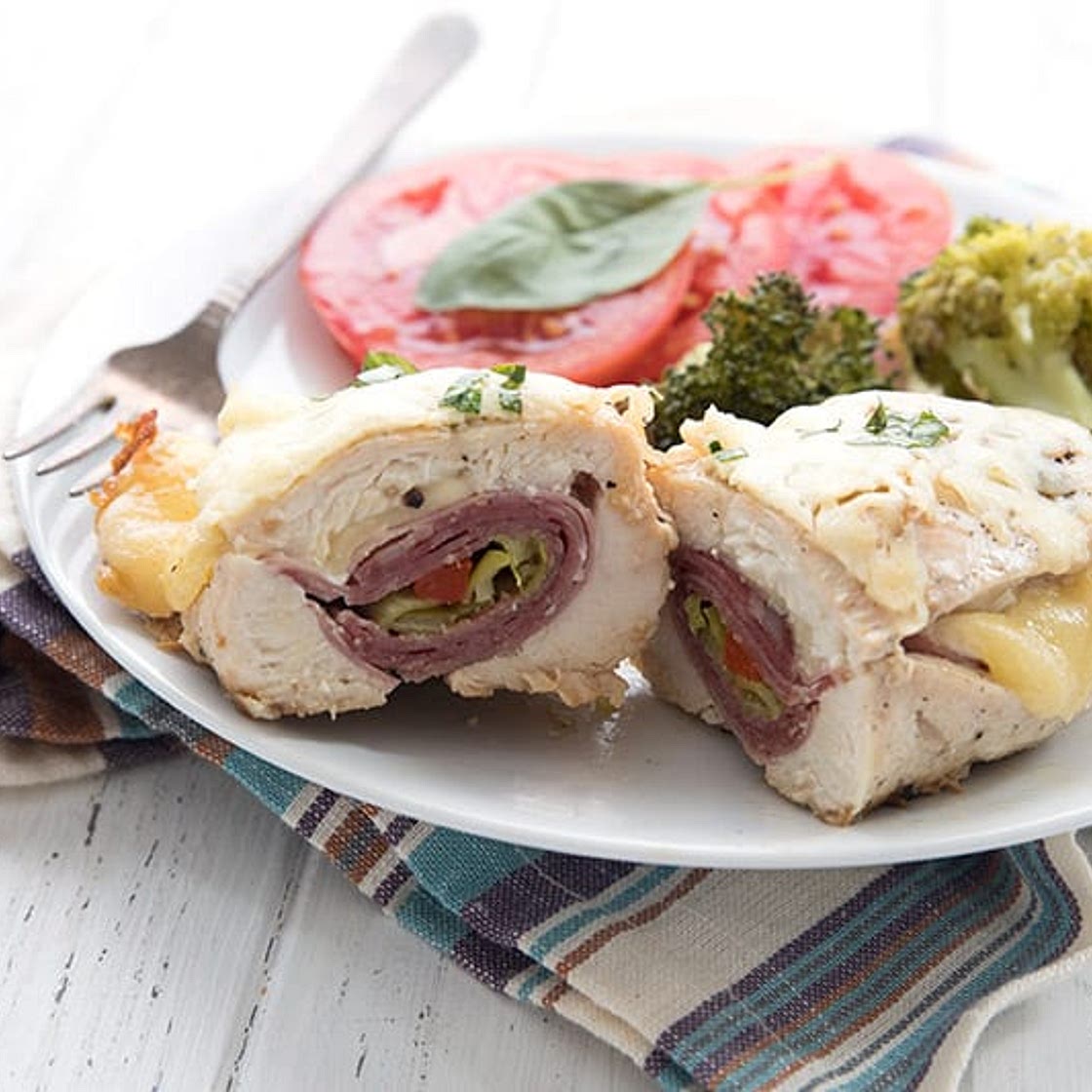 Italian Sub Stuffed Chicken Breast