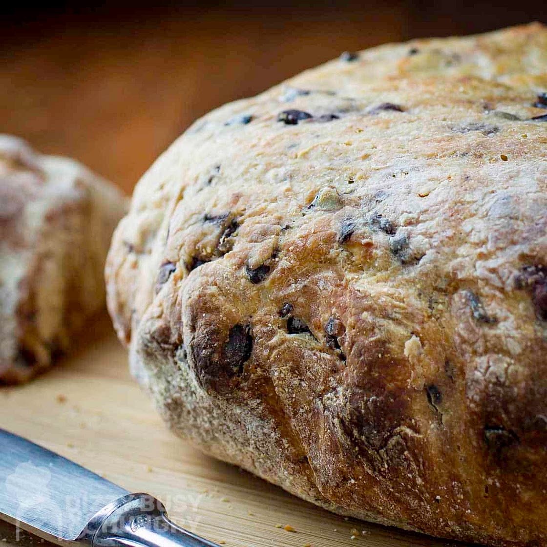 Easy Slow Cooker Olive Parmesan Bread