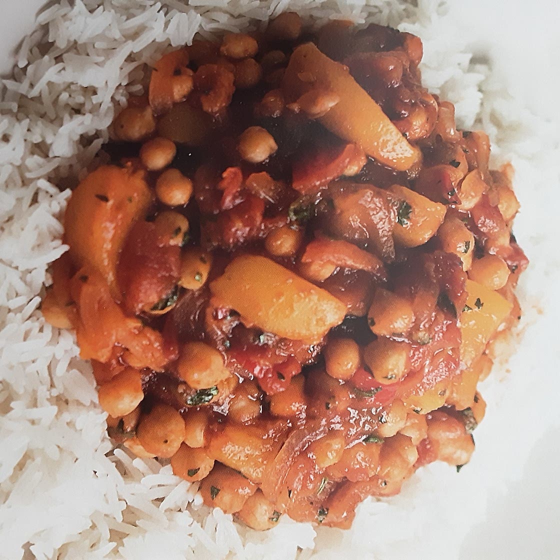 Peach and Chickpea curry